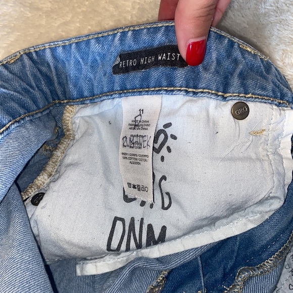 GARAGE High Rise Light Blue Denim Jean Shorts - Picture 3 of 4